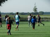 Laatste training S.K.N.W.K. JO11-1JM van seizoen 2022-2023 (partijtje tegen de ouders) (188/221)